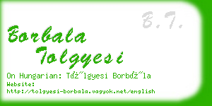 borbala tolgyesi business card